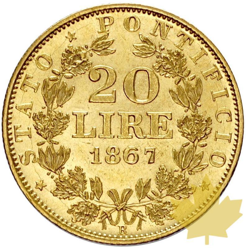 VATICAN-1867R-20 LIRE AN XXII-PIE IX-pr FDC - 12-agosto-2013-118.JPG