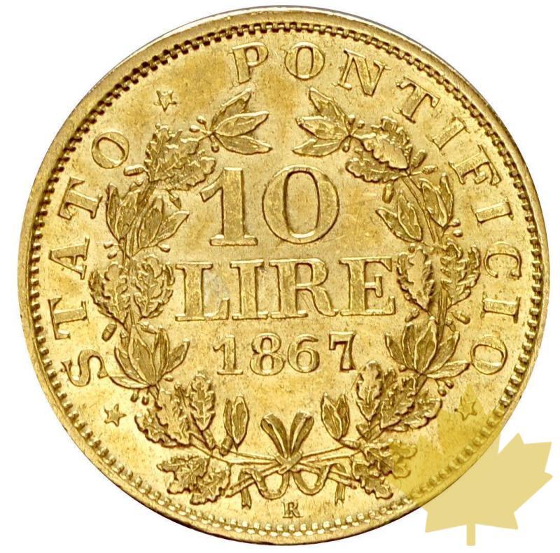 VATICAN-1867R-10 LIRE AN XXII-PIE IX-SUP - 12-agosto-2013-76.JPG