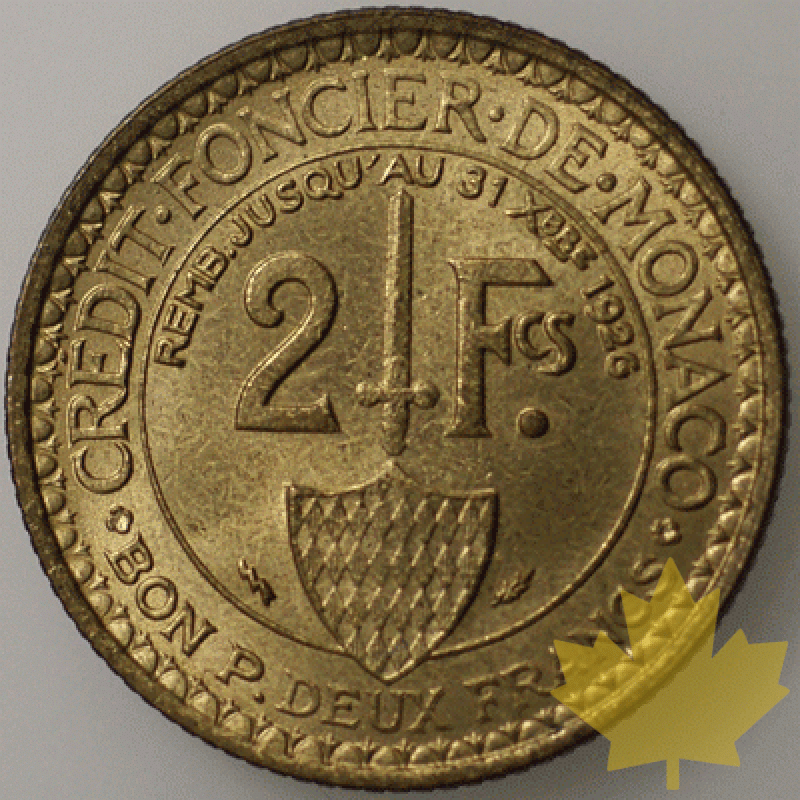 MONACO-1924-2 FRANCS-CRÉDIT FONCIER-TTB - 1261133353(1).gif