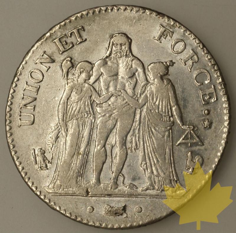 FRANCE-1798-5 Francs An 7A Union et Force  TTB/SUP - 1284220541-FR-5FRAN7ATTBSUP750A.jpg