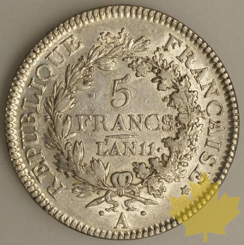 FRANCE-1802-5 Francs An 11A Union et Force  TTB/SUP - 1284552228-FR-5FRAN11ATTBSUP780B.jpg