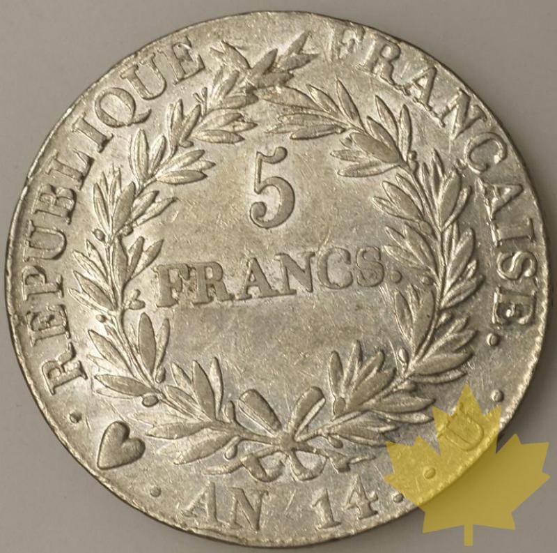 FRANCE-1805-5 Francs An 14U Empereur SUP à FDC - 1284707254-FR-5FRAN14USUPFDC5600B.jpg