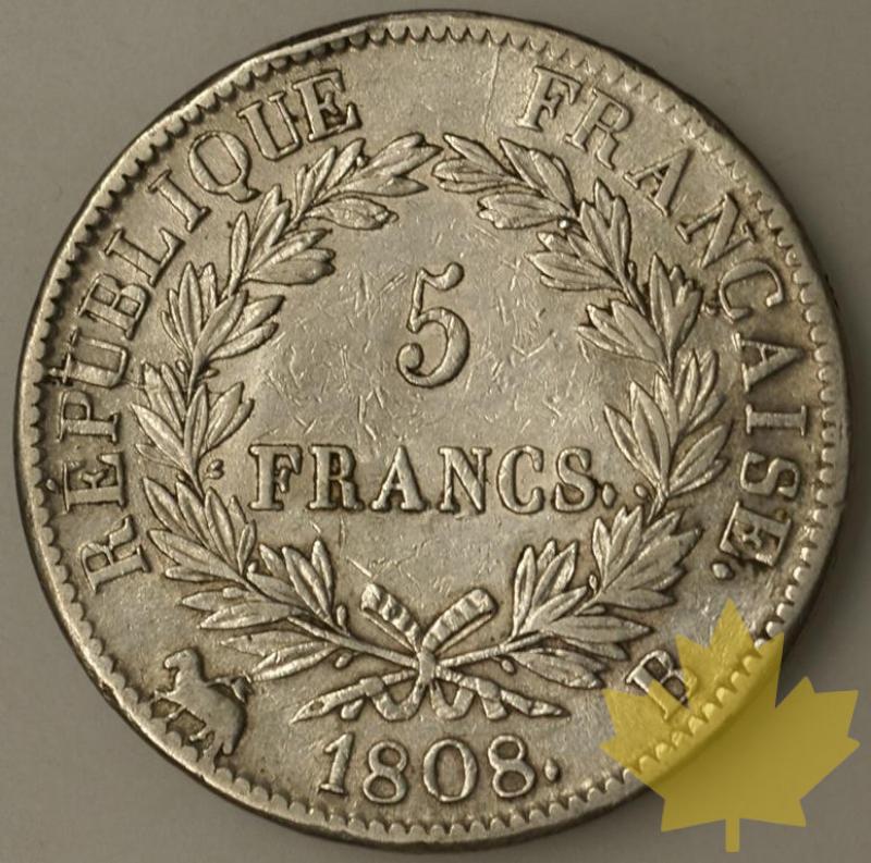 FRANCE-1808B-5 Francs tête laurée RÉPUBLIQUE TB-TTB - 1284712292-FR-5FR1808BTBTTB180B.jpg