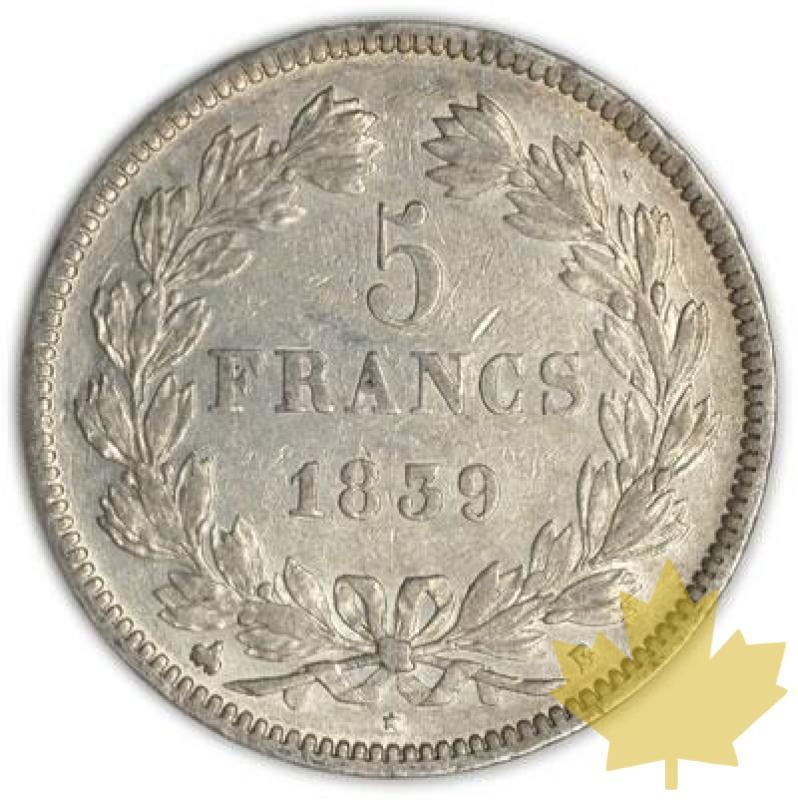 FRANCE-1839B-5 Francs Louis-Philippe  G. 678  TTB+ - 1334654984-2.jpg