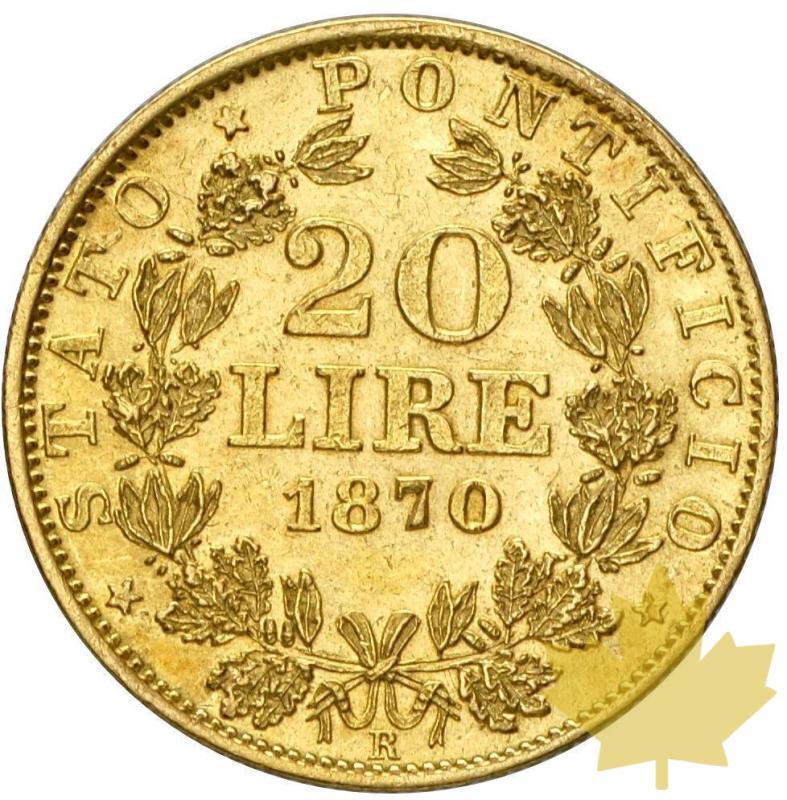 VATICAN-1870R-20 LIRE AN XXV-PIE IX-TTB-SUP - 14-agosto-2013-38.JPG