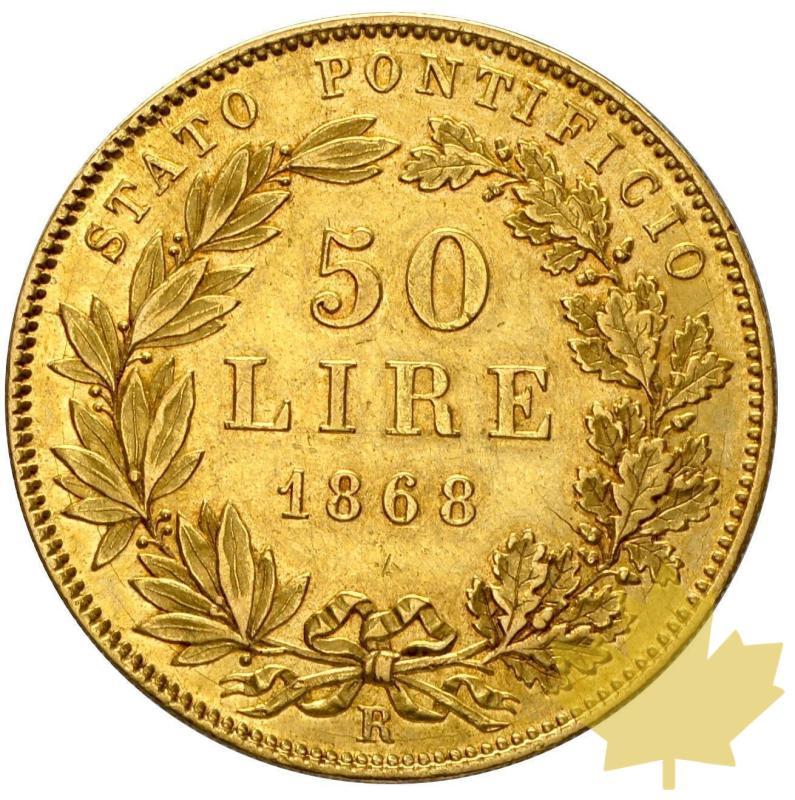 VATICAN-1868R-50 LIRE AN XXII-PIE IX-SUP-FDC - 14-agosto-2013-42.JPG