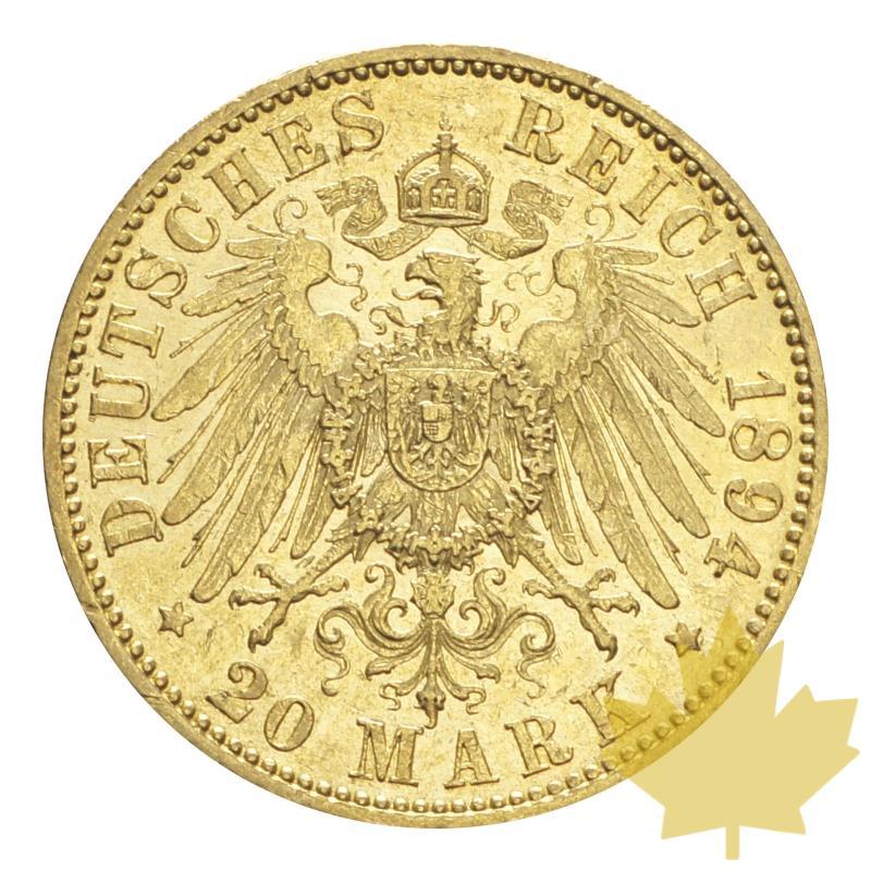 ALLEMAGNE-1894A-20 MARKS-PREUSSEN-TTB-SUP - 20140616111204_20-mark-13-06-6214.JPG