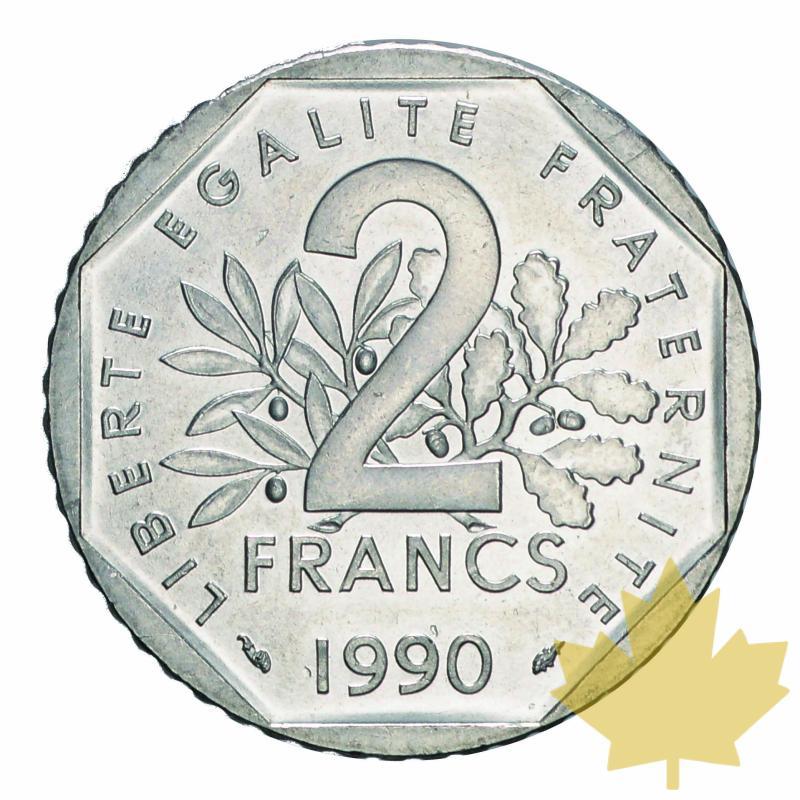 FRANCE-1990-2 FRANCS-V eme REPUBLIQUE-FDC - 20140702115936_2francs-1990b.JPG