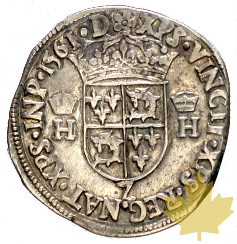 FRANCE-TESTON-CHARLES IX AU NOM DE HENRI II-1560-1574-TTB - 20150331155537_charleix-teston-henri-ii-2.JPG