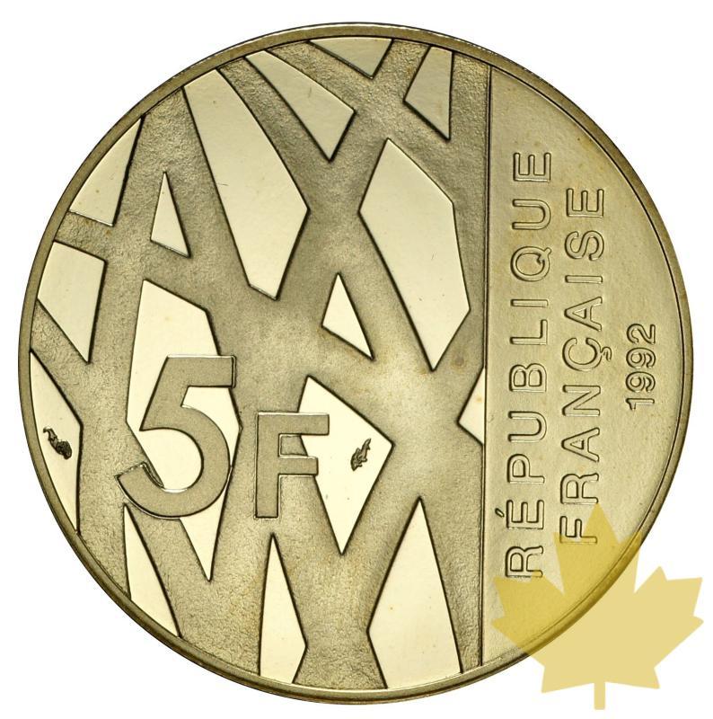 FRANCE-1992-5 FRANCS-PROOF - 20150409175620_1992-5francs-or-2.jpg