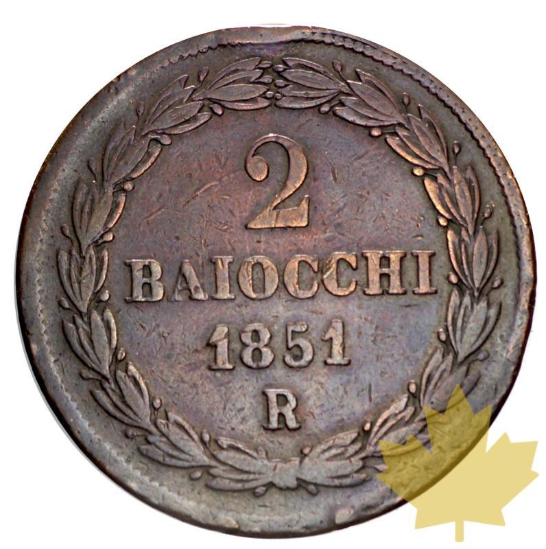 ETATS PONTIFICAUX-1851-PIO IX-2 BAIOCCHI-ROME-TB-TTB - 20150706165611_2baiocchi-1851r-1.jpg