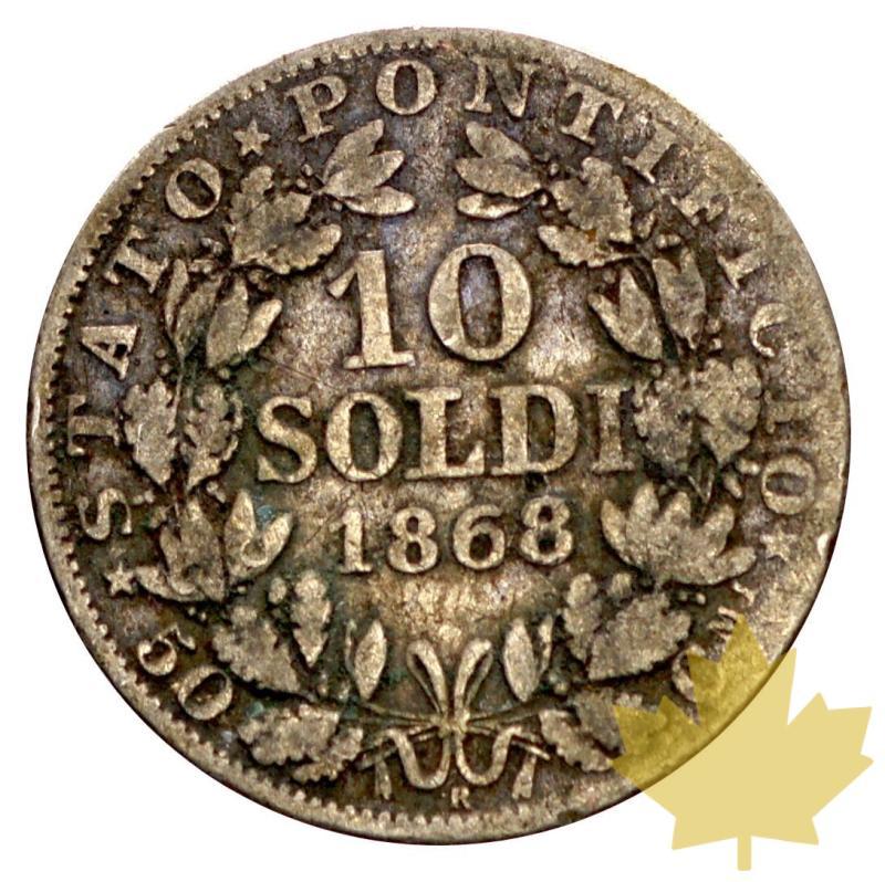 ETATS PONTIFICAUX-1868-PIO IX-10 SOLDI-TTB - 20150706165743_10soldi-1868-2.jpg