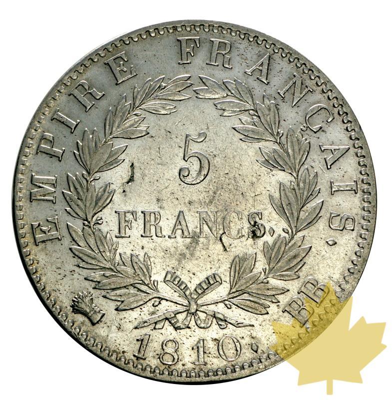 FRANCE-1810BB-5 FRANCS-NAPOLEON EMPEREUR-TTB-SUP - 20150713170224_5francs-1810bb-2.JPG