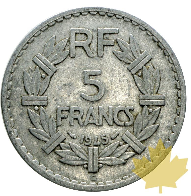 FRANCE-1945C-5 FRANCS LAVRILLIER-TTB - 20150721101231_5FR-LAVRILLIER-1945C-2.JPG