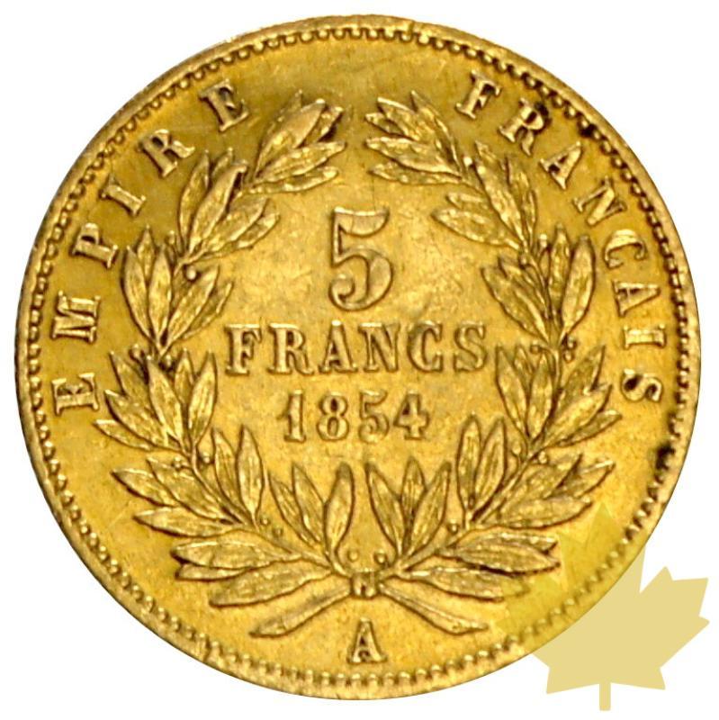 FRANCE-1854A-5 FRANCS-NAPOLÉON III-prSUP-TRANCHE CANNELÉE - 20150806105805_1854a-5francs-cannelle-2.JPG