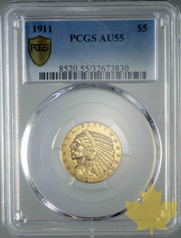 USA-1911-5 DOLLARS-INDIAN HEAD-SUP-AU55 - 20150828142506_1911-5DOLLARSAU55-INDIAN-1.jpg