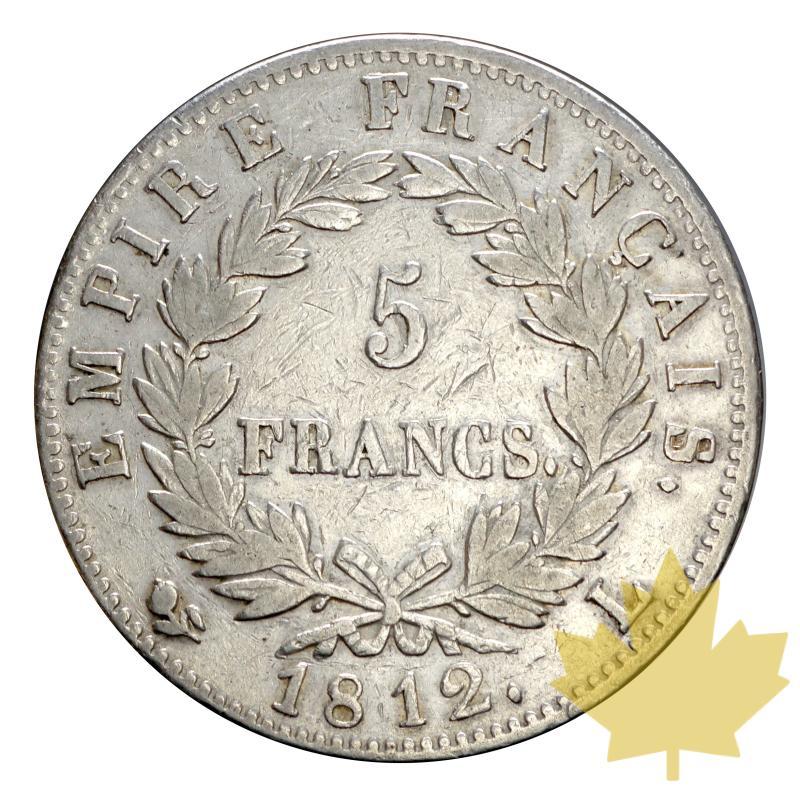 FRANCE-1812L-5 FRANCS-NAPOLÉON EMPEREUR-TTB-SUP - 20150922103625_5francs-1812L-TTB-SUP-2.JPG