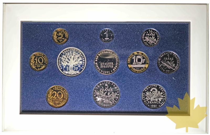 FRANCE-1991-SERIE FRANCS - 20151117135909_coffret1991détails.jpg