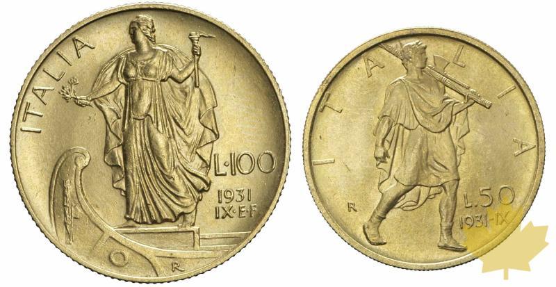 ITALIE-1931 AN IX-100 ET 50 LIRE-VITTORIO EMANUELE III-SUP-FDC - 20151209113223_1931-100-50lire-1.jpg