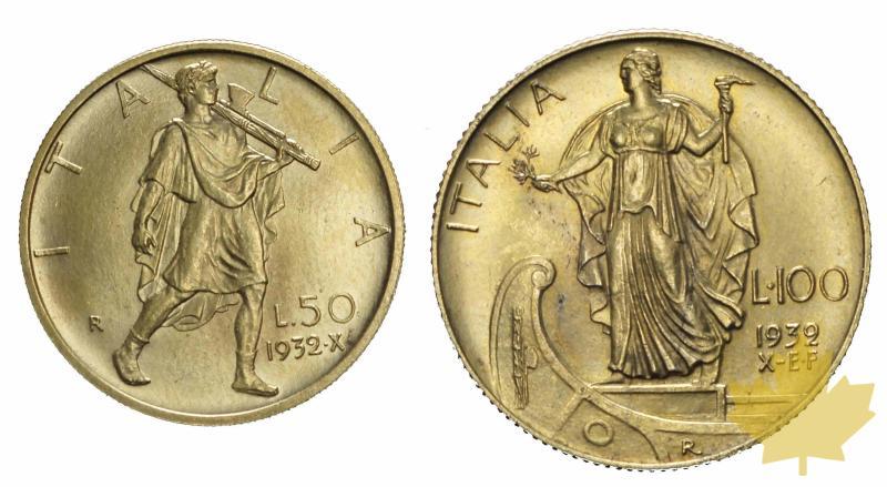 ITALIE-1932-AN X-50 ET 100 LIRE-VITTORIO EMANUELE III-SUP-FDC - 20151210112719_100-50lire-1932-2.jpg