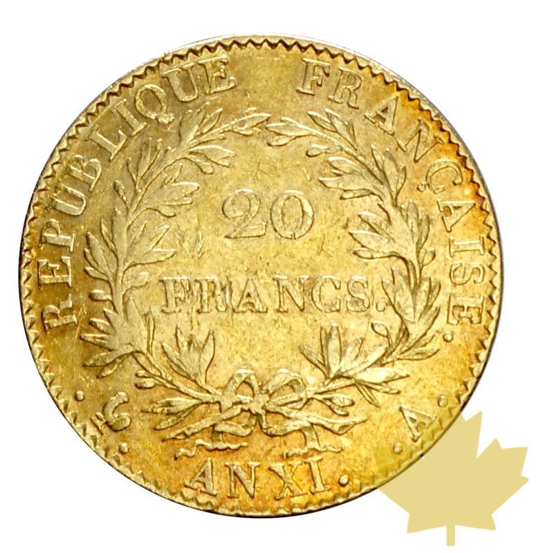 FRANCE-1802 AN XI A- 20 FRANCS-NAPOLÉON EMPEREUR-TTB - 20160125101716_20francs-1802-ttb-2.JPG