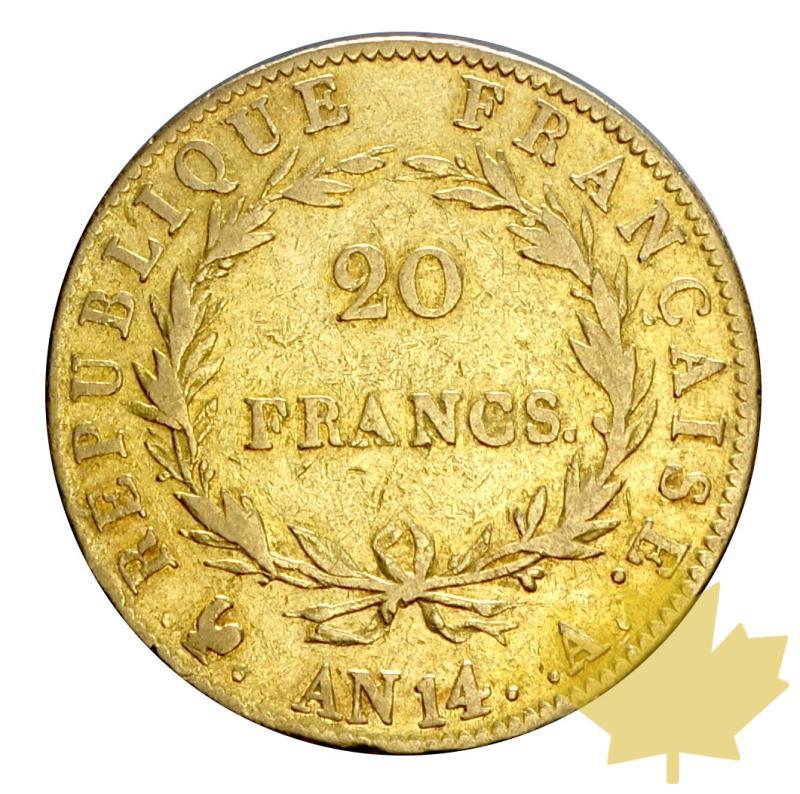 FRANCE-1805-AN14-20 FRANCS-NAPOLÉON EMPEREUR-TTB - 20160125103115_20francs-1805-ttb-2.JPG