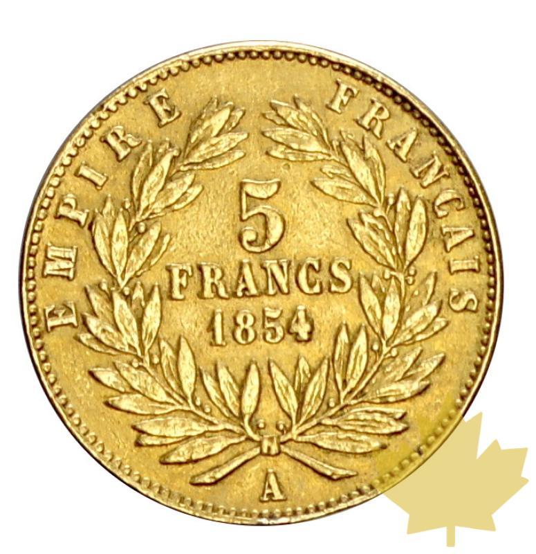 FRANCE-1854-5 FRANCS-PETIT MODULE-TRANCHE LISSE-TB-TTB - 20160126164418_5francs-1854-lisse-tb-2.JPG