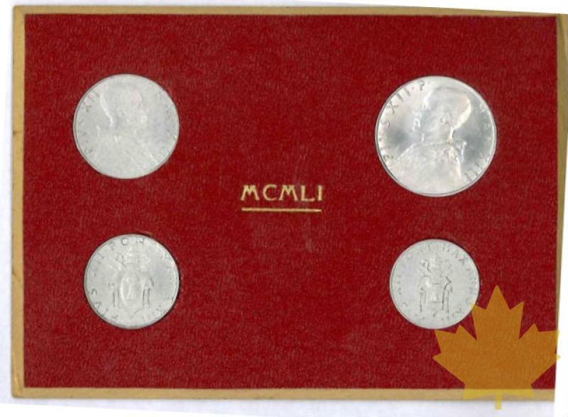 VATICAN-1951-SERIE LIRE-PIE XII-4 VALORI-FDC - 20160126171509_1951-serielire-vatican1.jpg