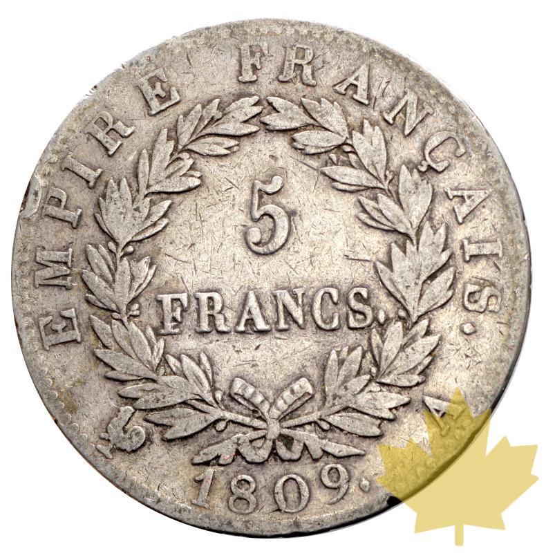 FRANCE-1809A-5 FRANCS-NAPOLÉON EMPEREUR-TTB - 20160129115804_france-1809a-5francs-ttb-2.JPG