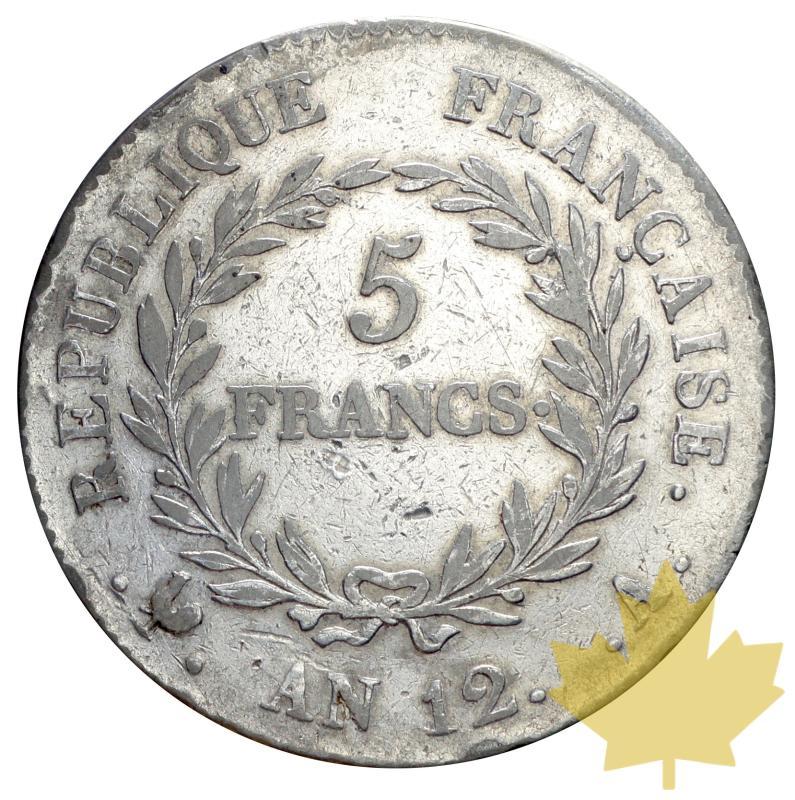 FRANCE-1803-AN12A-5 FRANCS-NAPOLÉON PREMIER CONSUL-TB - 20160208143216_5francs-an12a-tb-2.JPG