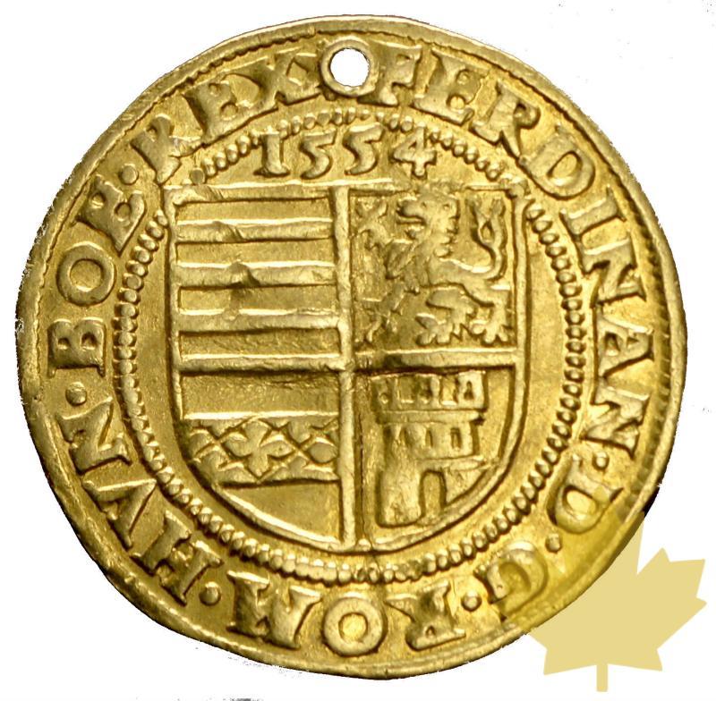 AUTRICHE-1554-DUCAT-FERDINAND I-TROUÉ-TTB+ - 20160218111448_austria-ducat-1554-ttb-1.JPG