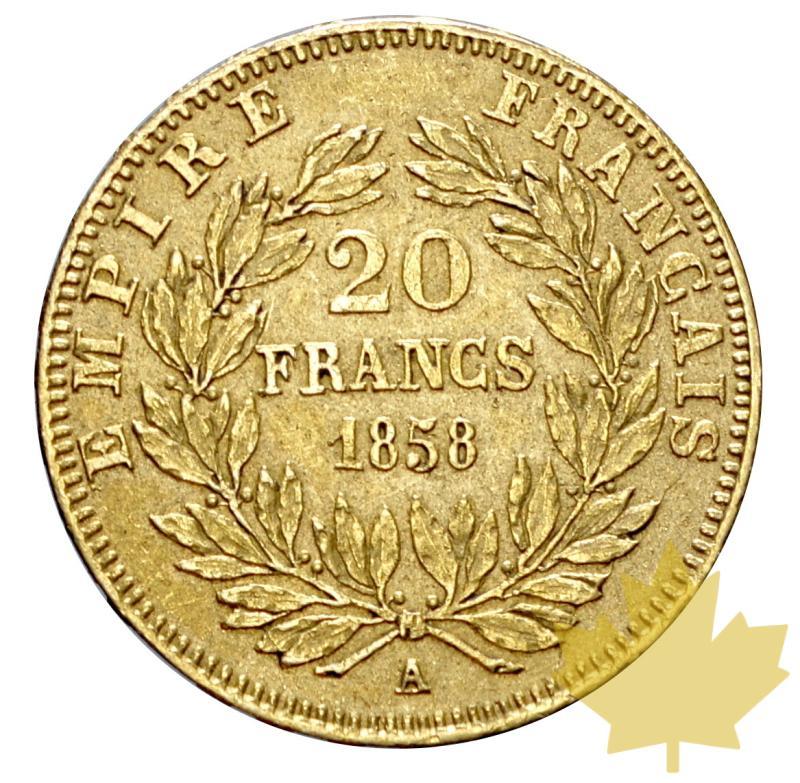 FRANCE-1858A-20 FRANCS-FAUX MONTECATINI-TTB - 20160223134737_20francs-1858a-faux-platine-2.JPG
