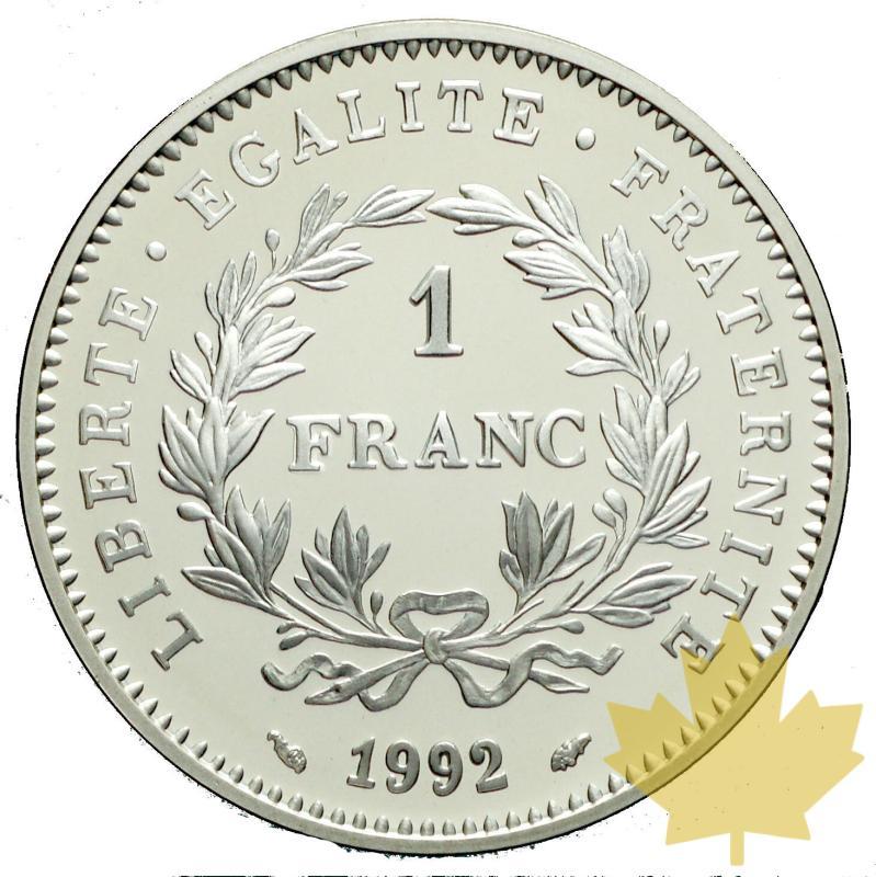 FRANCE-1992-1 FRANC-EPREUVE-PROOF - 20160517145402_1franc-1992-epreuve-2.JPG