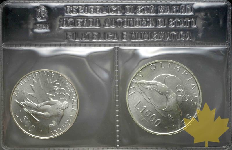 SAINT MARIN-1988-500 et 1000 Lire-jeux olympiques-FDC - 20160519160059_s-marin-lire-argento-13.jpeg