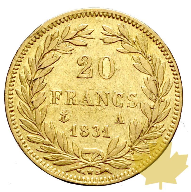FRANCE-1831A-20 FRANCS-LOUIS PHILIPPE-prTTB - 20160523115405_20francs-1831a-creux-2.JPG