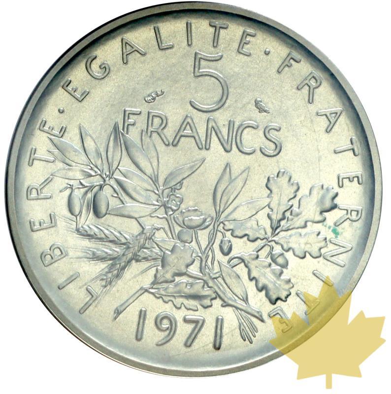 FRANCE-1971-5 FRANCS PIEFORT Ag-FDC - 20160606140621_5francs-piefprt-1971-2.JPG