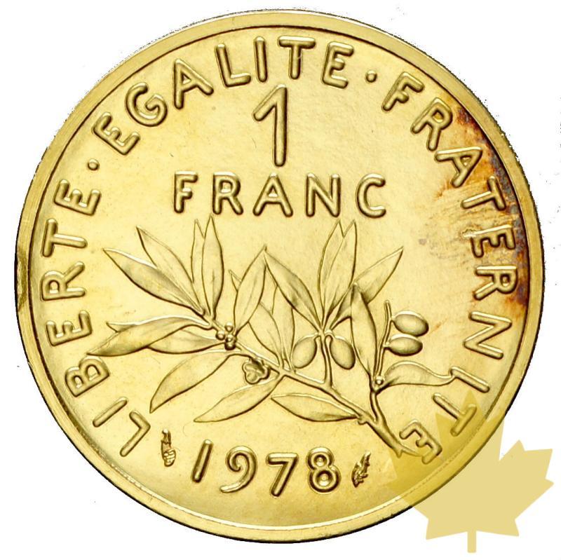 FRANCE-1978-1 FRANC PIÉFORT-FDC - 20160712143751_1franc-piefort-1978-or-1.JPG