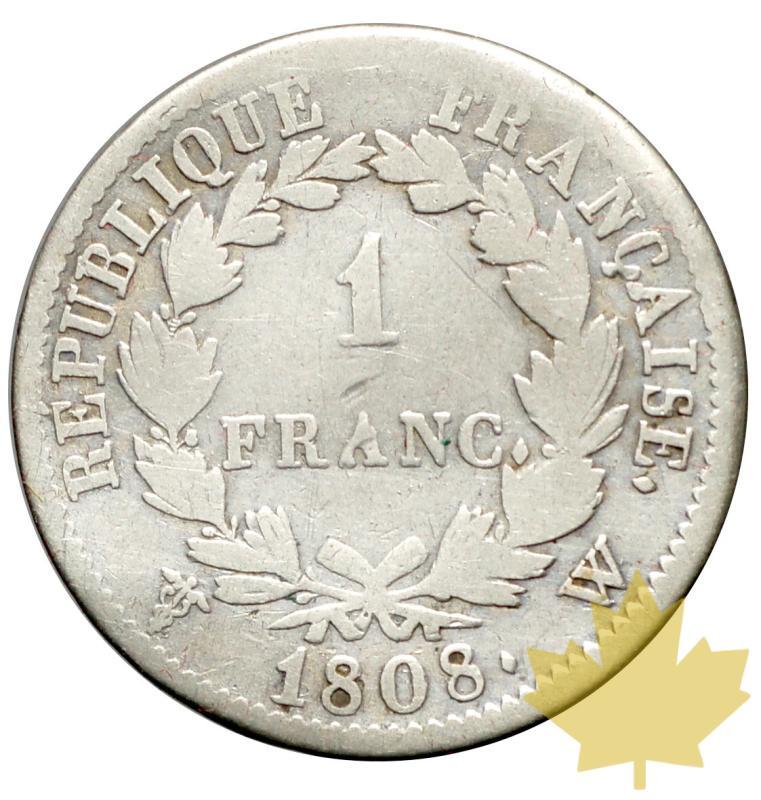 FRANCE-1808W-1 FRANC-NAPOLÉON EMPEREUR-TB+ - 20160921114620_1808w-1franc-tb-2.JPG