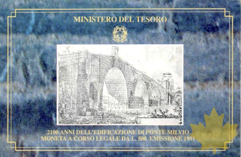 ITALIE-1990-500 LIRE-PONTE MILVIO-FDC - 20161013164430_500lire-commemorative-11.jpeg