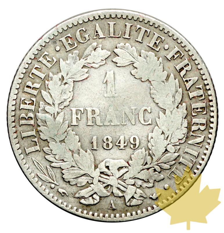 FRANCE-1849A-1 FRANC-II RÉPUBLIQUE-TB+ - 20161027144115_1franc-1849a-2.JPG