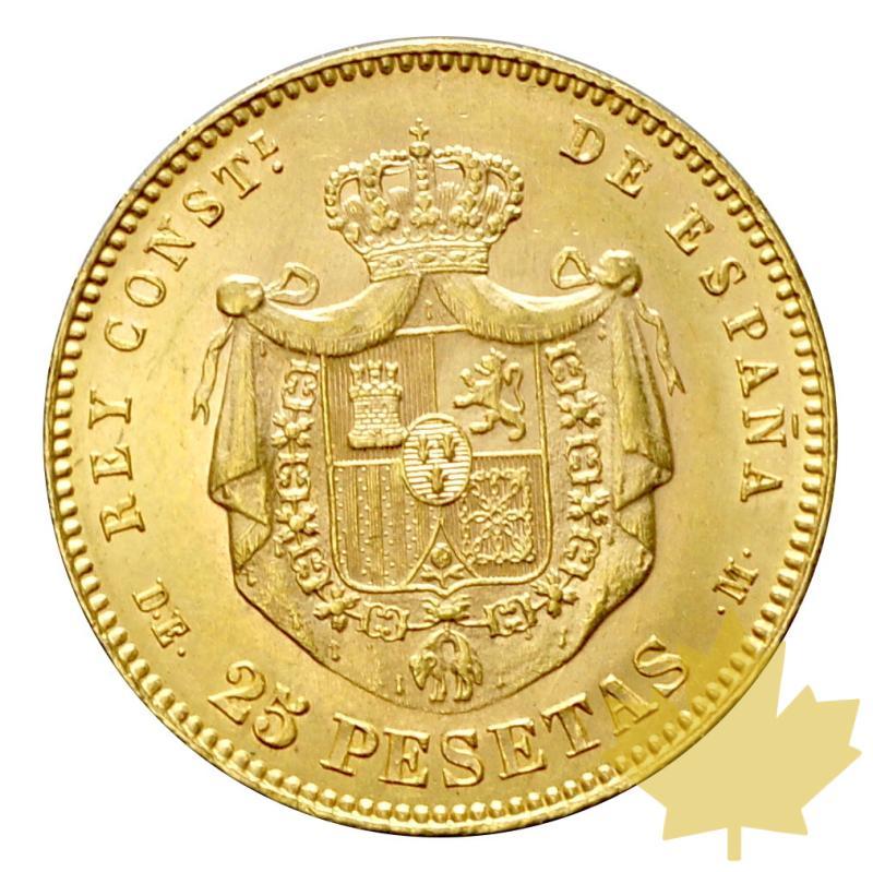 ESPAGNE-1878-25 PESETAS-ALFONSO XII-FDC - 20161110160914_25pesetas-1878-2.JPG