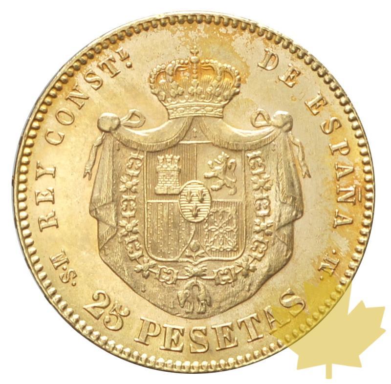 ESPAGNE-1881-25 PESETAS-ALFONSI XII-FDC - 20161110161526_25pesetas-1881-2.JPG