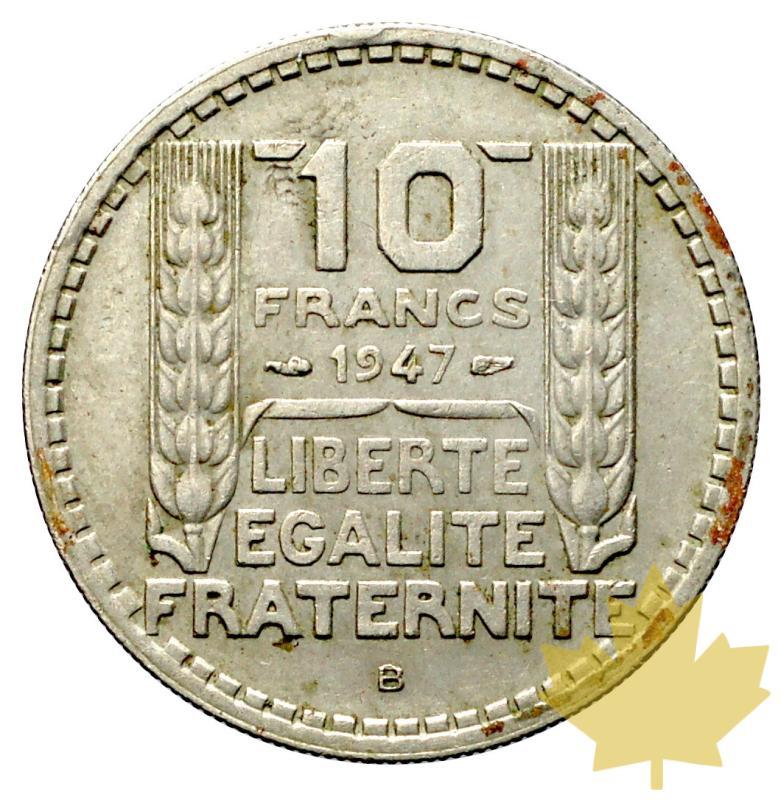 FRANCE-1947B-10 FRANCS TURIN-GROSSE TÊTE-TTB-SUP - 20161122143401_10francs-1947b_2.JPG