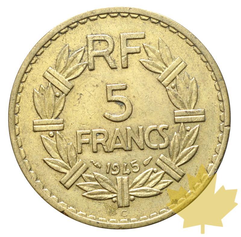 FRANCE-1945C-5 FRANCS LAVRILLIER-TTB-SUP - 20161122143913_5francs-1945c-2.JPG