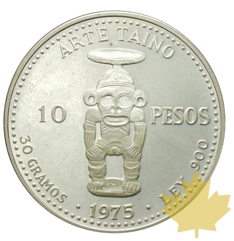 REPUBLIQUE DOMINICAINE-1975-10 PESOS-ARTE TAINO-PROOF - 20161129113056_10-pesos-1975-1.JPG