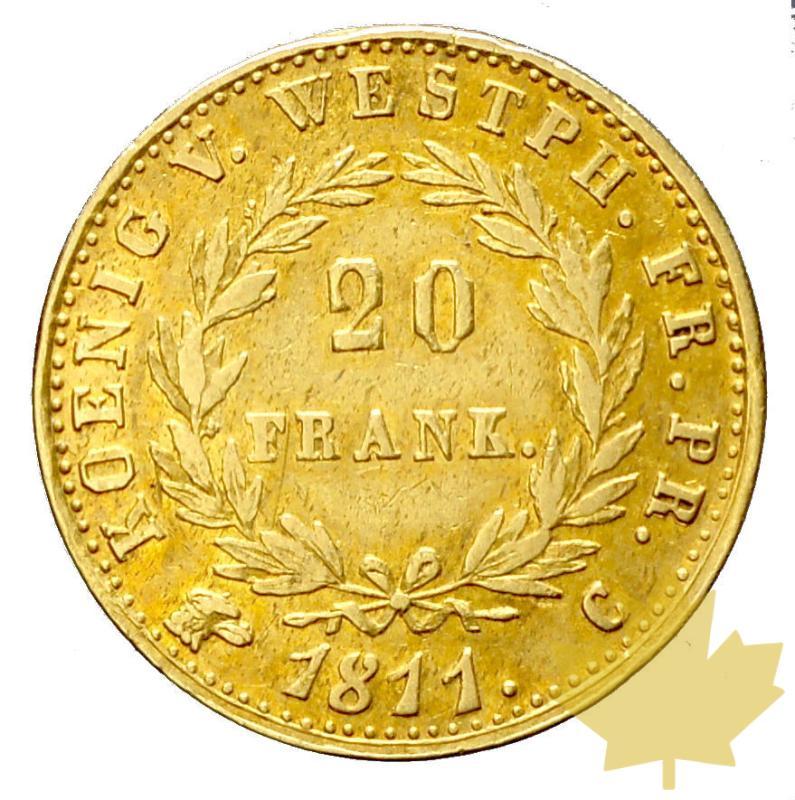 ROYAUME DE Westphalie-1811 C-20 FRANCS-JÉRÔME NAPOLÉON-TTB-SUP - 20161215134912_20fr-1811c-westphalia-2.JPG
