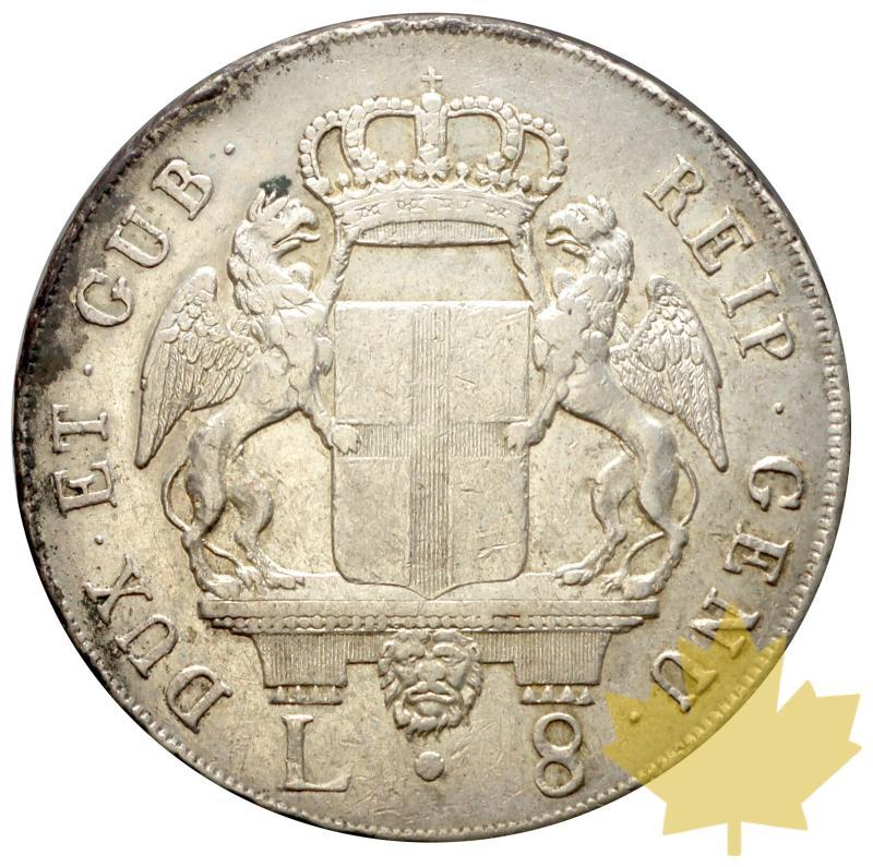 ITALIE-GÊNES-1797-8 LIRE-DOGI BIENNALI III FASE-TTB-SUP - 20170106110414_8lire-1797-2.JPG