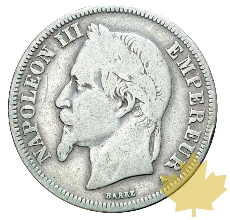 FRANCE-1868 A-2 FRANCS-NAPOLEON III tête laurée-B-TB - 20170106140543_1868-2francs-1.JPG