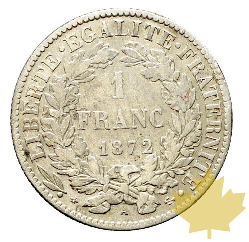 FRANCE-1872 A-1 FRANC-Petit A-prTTB - 20170106142704_1872-1franc-2.JPG