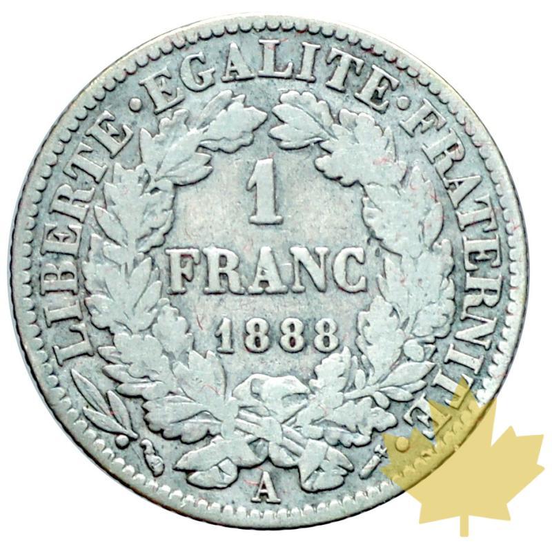 FRANCE-1888-1 FRANC-III RÉPUBLIQUE-TB-TTB - 20170106143032_1888-1franc-2.JPG